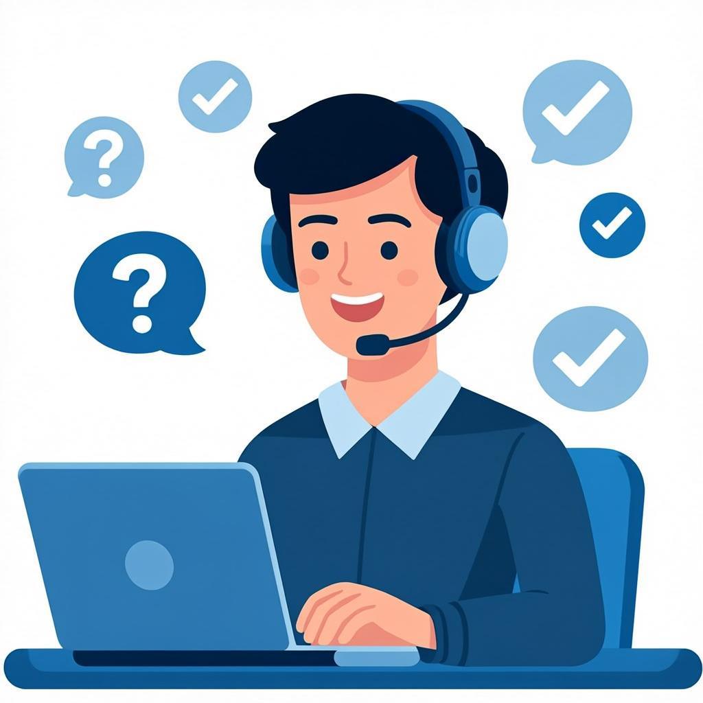 Friendly customer support illustration